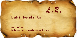 Laki Renáta névjegykártya